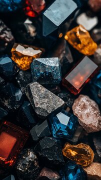 Colorful Gemstones and Crystals