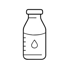 milk bottle icon, milk bottle line art - simple line art of milk bottle, perfect for milk bottle logos and icons