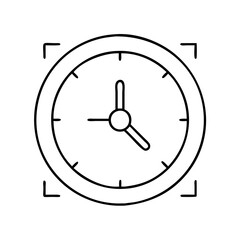 modern minimalist clock icon, modern minimalist clock line art - simple line art of modern minimalist clock, perfect for modern minimalist clock logos and icons