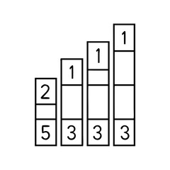 numbers chart icon, numbers chart line art - simple line art of numbers chart, perfect for numbers chart logos and icons