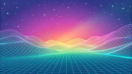 A smooth gradient mesh background exhibiting a holographic effect with iridescent colors. Perfect for modern designs, tech interfaces, and trendy visual content.