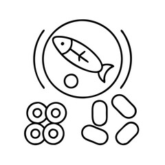 omega 3 capsule icon, omega 3 capsule line art - simple line art of omega 3 capsule, perfect for omega 3 capsule logos and icons