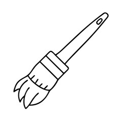 paintbrush icon, paintbrush line art - simple line art of paintbrush, perfect for paintbrush logos and icons