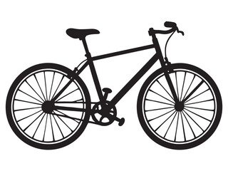 Fototapeta premium bicycle silhouette vector illustration on a white background