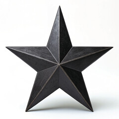 Obraz premium silver star isolated on white