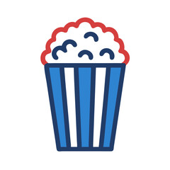 Popcorn Bucket Illustration: Movie Theater Snack Food