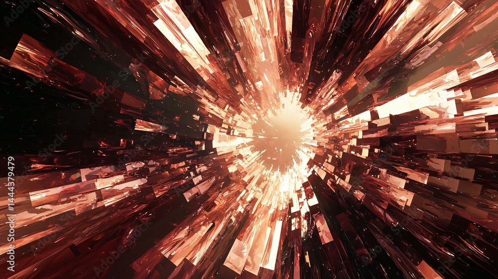 Poster strikingly colorful abstract background in a surreal dreamlike kaleidoscopic style with high-key bri