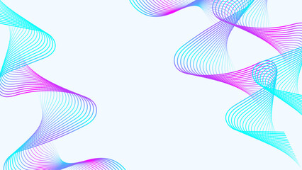 pink and blue gradient Abstract wavy line banner design