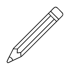 pencil icon, pencil line art - simple line art of pencil, perfect for pencil logos and icons