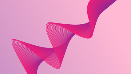 Pink Abstract Wave Background Design Illustration