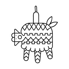 pi ata icon, pi ata line art - simple line art of pi ata, perfect for pi ata logos and icons