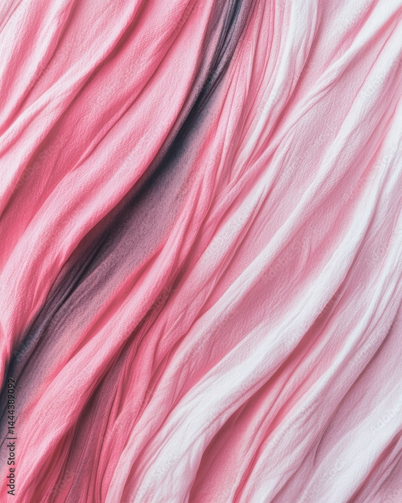 Poster elegant pink and black swirled fabric displaying unique patterns and textures for creative use