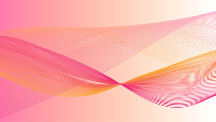 Pink and OrangeAbstract Wave Background Design Illustration