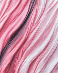Elegant pink and black swirled fabric displaying unique patterns and textures for creative use