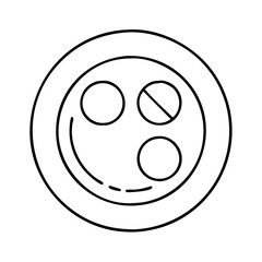 portion control plate icon, portion control plate line art - simple line art of portion control plate, perfect for portion control plate logos and icons