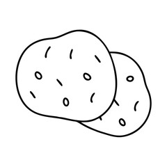 potato icon, potato line art - simple line art of potato, perfect for potato logos and icons