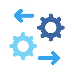 Process Automation: Gear, Arrows, and Exchange on Black