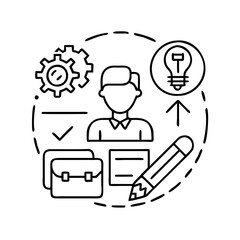practical skills icon, practical skills line art - simple line art of practical skills, perfect for practical skills logos and icons