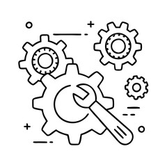 predictive maintenance icon, predictive maintenance line art - simple line art of predictive maintenance, perfect for predictive maintenance logos and icons