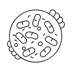 probiotics icon, probiotics line art - simple line art of probiotics, perfect for probiotics logos and icons