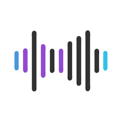Sound wave illustration of a audio recorder pattern