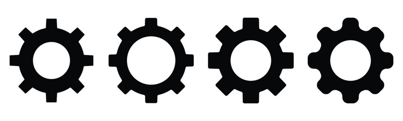 
Gear setting icon set. Cog wheel icon. Gear wheel vector linear icon for use in any purpose
