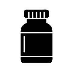 Fototapeta premium medicine bottle black linear isolated vector 