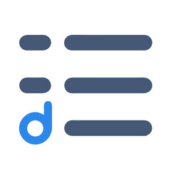 Obraz premium Menu Icon with Option Highlight in Bright Blue