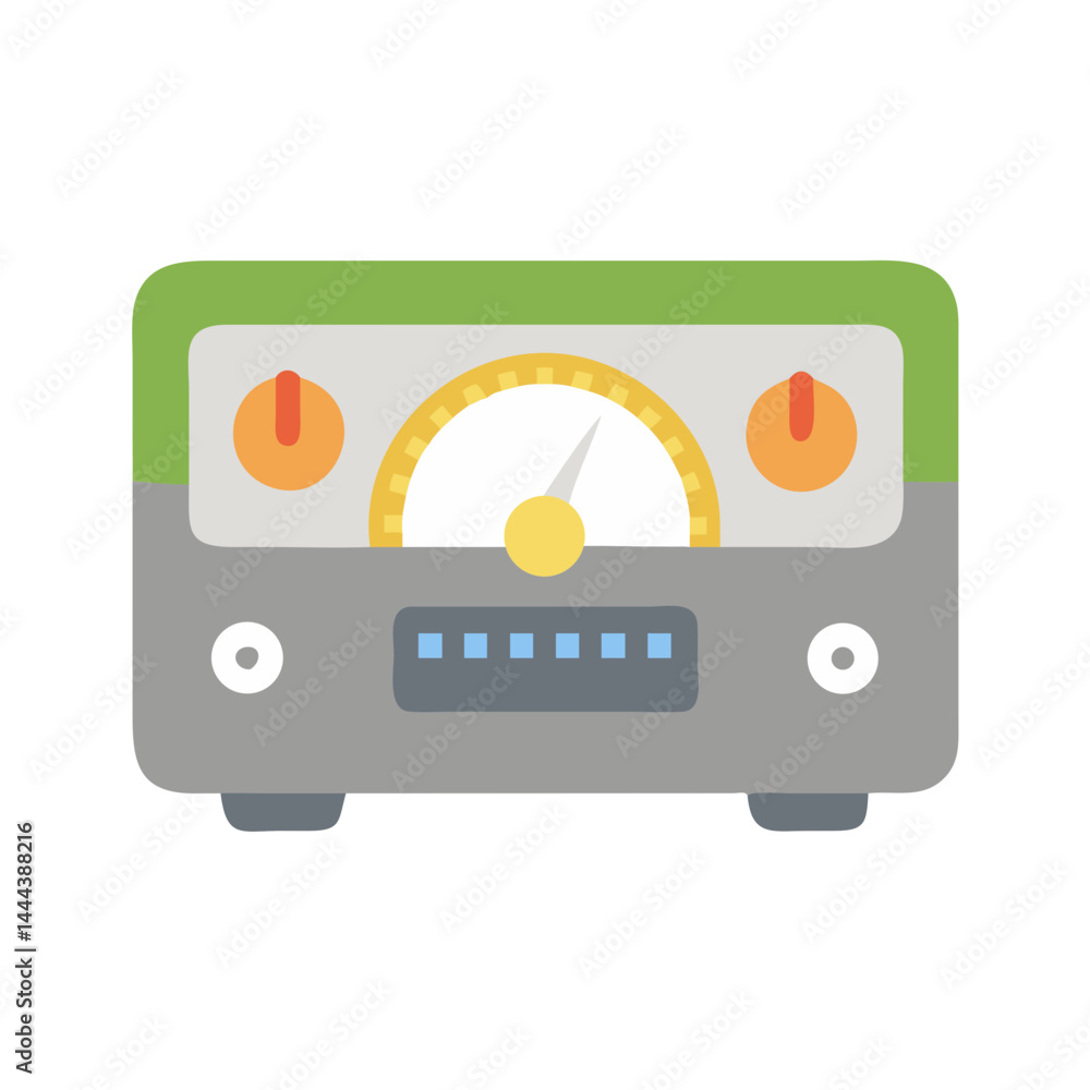 Poster analog meter illustration for measurement and precision instruments