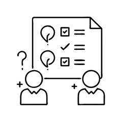 quiz icon, quiz line art - simple line art of quiz, perfect for quiz logos and icons