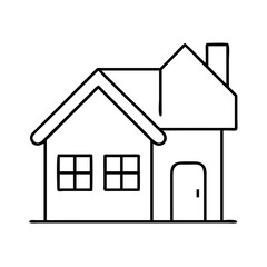 real estate icon, real estate line art - simple line art of real estate, perfect for real estate logos and icons