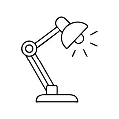 reading lamp icon, reading lamp line art - simple line art of reading lamp, perfect for reading lamp logos and icons