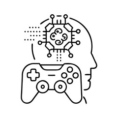 reinforcement learning icon, reinforcement learning line art - simple line art of reinforcement learning, perfect for reinforcement learning logos and icons