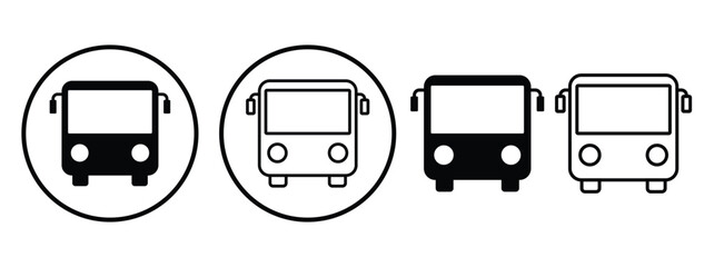 Bus icon vector. bus vector icon. bus symbol bus stop sign symbol isolated on white background  © MDneamul