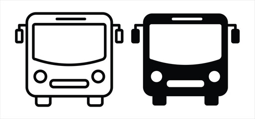 Bus icon vector. bus vector icon. bus symbol bus stop sign symbol isolated on white background
