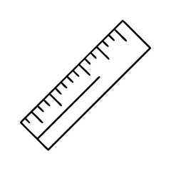 ruler icon, ruler line art - simple line art of ruler, perfect for ruler logos and icons