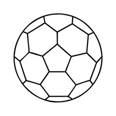 Obraz premium soccer ball icon, soccer ball line art - simple line art of soccer ball, perfect for soccer ball logos and icons