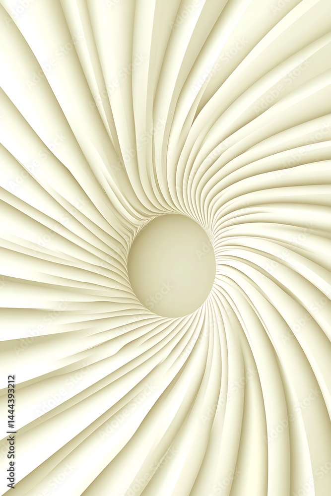 Poster swirling creamy pattern with spherical center for unique backgrounds