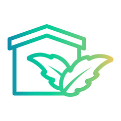 natural setting Line Gradient Icon