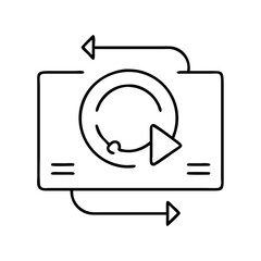 status update icon, status update line art - simple line art of status update, perfect for status update logos and icons