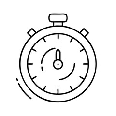 stopwatch with lap times icon, stopwatch with lap times line art - simple line art of stopwatch with lap times, perfect for stopwatch with lap times logos and icons