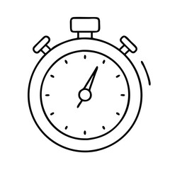 stopwatch with lap times icon, stopwatch with lap times line art - simple line art of stopwatch with lap times, perfect for stopwatch with lap times logos and icons
