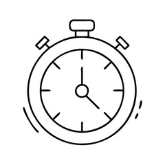 stopwatch with lap times icon, stopwatch with lap times line art - simple line art of stopwatch with lap times, perfect for stopwatch with lap times logos and icons