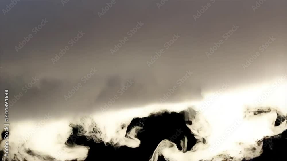 Aufkleber high resolution horizontal looping fog effect with soft swirling smoke layers
