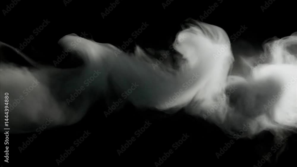 Poster high resolution horizontal looping fog effect with soft swirling smoke layers