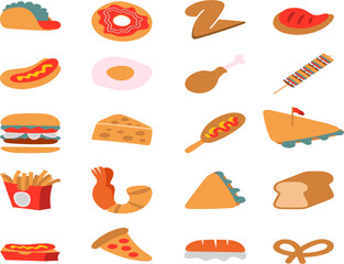 Food Sticker Pack Element Set