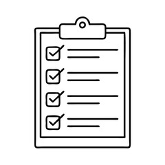 task checklist icon, task checklist line art - simple line art of task checklist, perfect for task checklist logos and icons