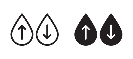 Low and high cholesterol icon In Flat and stroke Style Vector For App, UI, Websites. Black Vector Illustration.