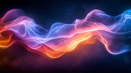 Abstract swirling, colorful energy flow design.
