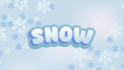 Snow Text Effects and Snow Fall Background